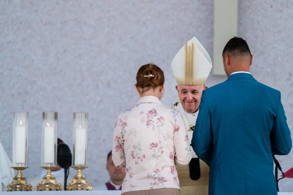 Pápež František pri svätej omši v Šaštíne, september 2021. Foto: Človek a Viera/Markéta Zelenková